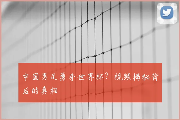 中国男足勇夺世界杯？视频揭秘背后的真相